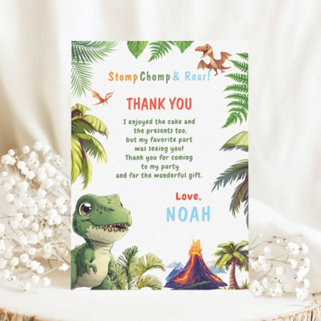 Dinosaur  thank you card (Creator Uploaded)