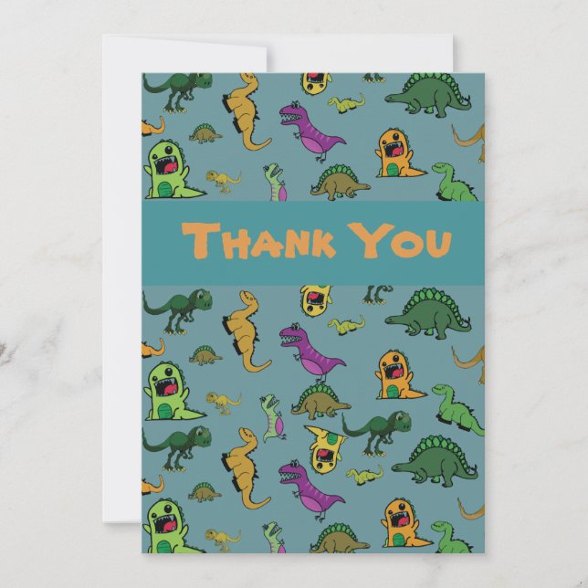Dinosaur Thank You Card (Front)