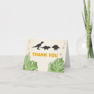 Dinosaur Thank You Card Dino Party