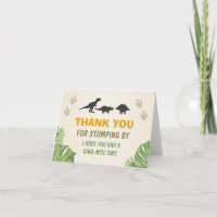 Dinosaur Thank You Card Dino Party Stomping by