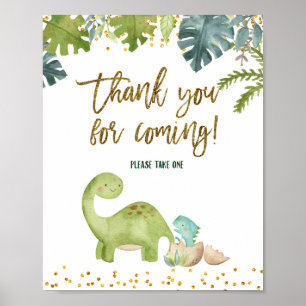 Dinosaur Thank you for coming sign
