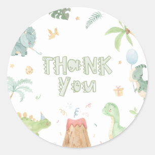 Dinosaur Thank You Sticker