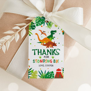 Dinosaur Thank You Tags, Dinosaur Birthday Tags
