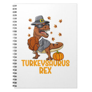 Dinosaur Thanksgiving Boys Turkey Saurus T rex Kid Notebook