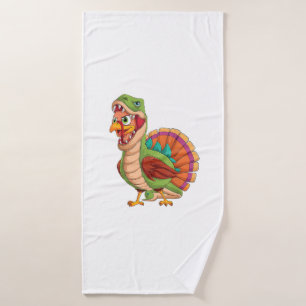 Dinosaur Thanksgiving Boys Turkey Saurus T rex Tur Bath Towel