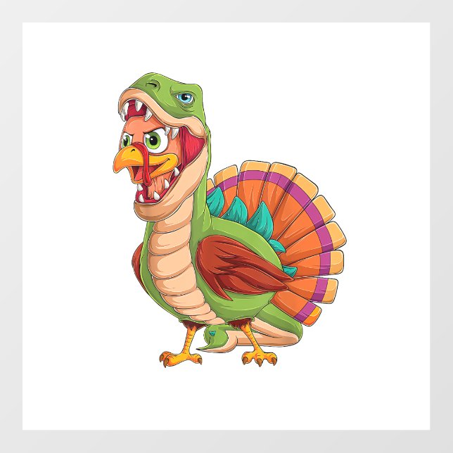Dinosaur Thanksgiving Boys Turkey Saurus T rex Tur Floor Decals (Front)