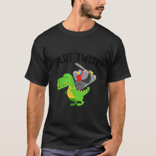 Dinosaur thanksgiving Turkey riding a Dino Tyranno T-Shirt