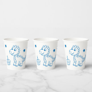 dinosaur theme birthday boy paper cups