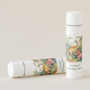 Dinosaur Theme Boy Birthday Party Favor Lip Balm