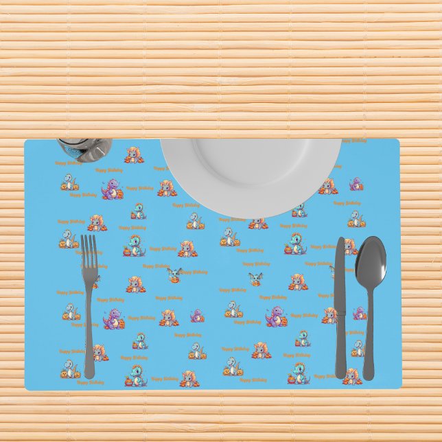 Dinosaur Theme Placemat for Kids Birthday Party (Creator Uploaded)