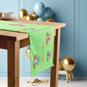  Dinosaur Theme Table Runner Kids Birthday Party