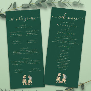Dinosaur Theme Wedding Ceremony Green Program