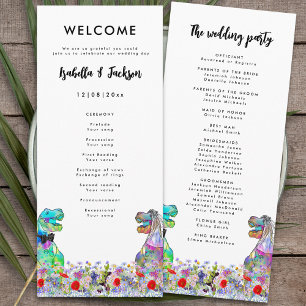 Dinosaur Theme Wedding Day Program