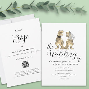 Dinosaur Theme Wedding Invitation