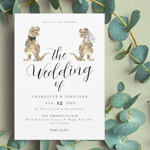 Dinosaur Theme Wedding  Invitation