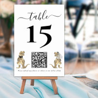 Dinosaur theme Wedding Photo QR Code