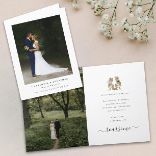 Dinosaur Theme Wedding Photo Thank You