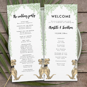 Dinosaur Theme Wedding Program