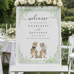 Dinosaur Theme Wedding Welcome Foam Board