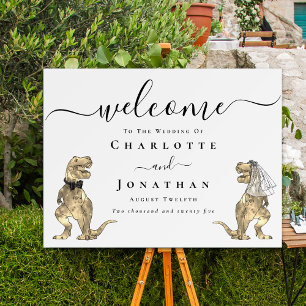 Dinosaur Theme Wedding Welcome Foam Board