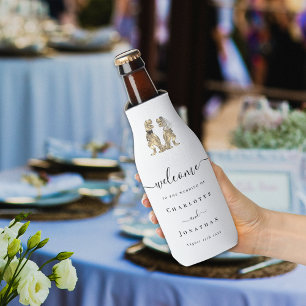 Dinosaur Theme Wedding welcome Personalized Bottle Cooler