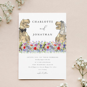 Dinosaur Theme Wildflower Invitation