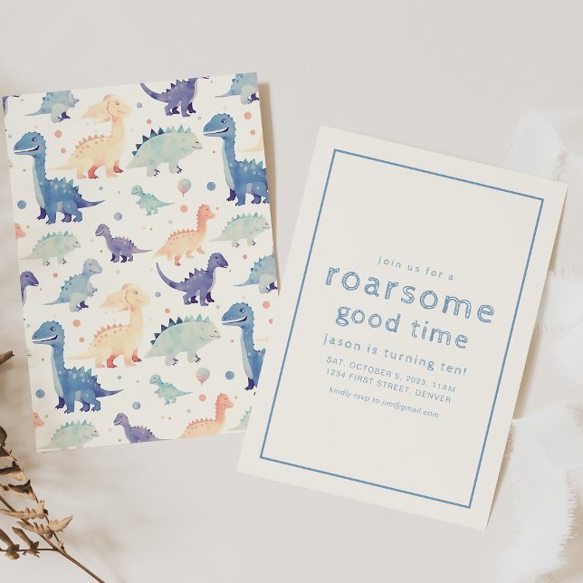 Dinosaur Themed Birthday Party Invite (Creator Uploaded)