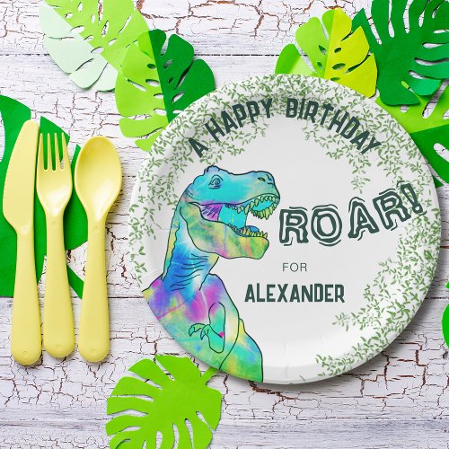Dinosaur Themed Birthday Party Paper Plates