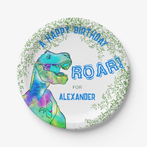Dinosaur Themed Birthday Party  Paper Plates