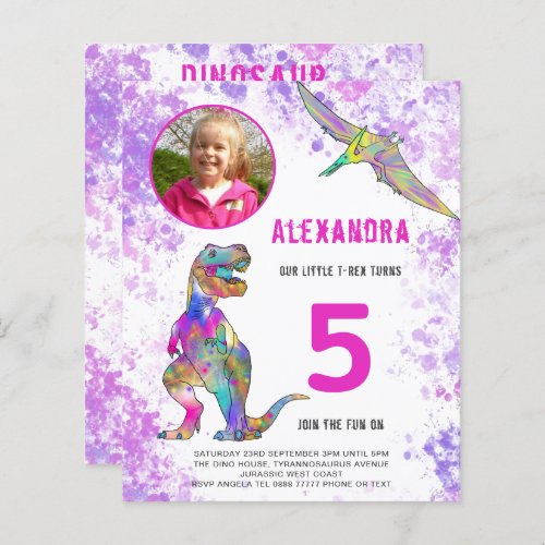 Dinosaur Themed Girls Birthday Party Photo