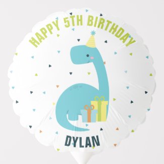 Dinosaur Themed Kids Birthday Balloon