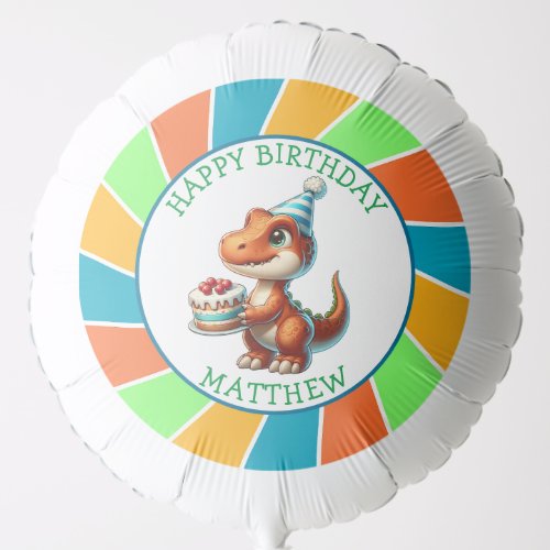 Dinosaur themed Kids Birthday Party Personalized Balloon