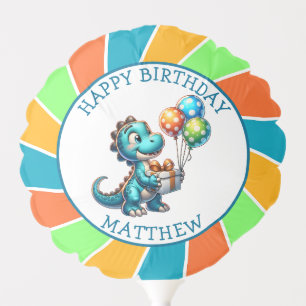 Dinosaur themed Kid's Birthday Party Personalized Balloon