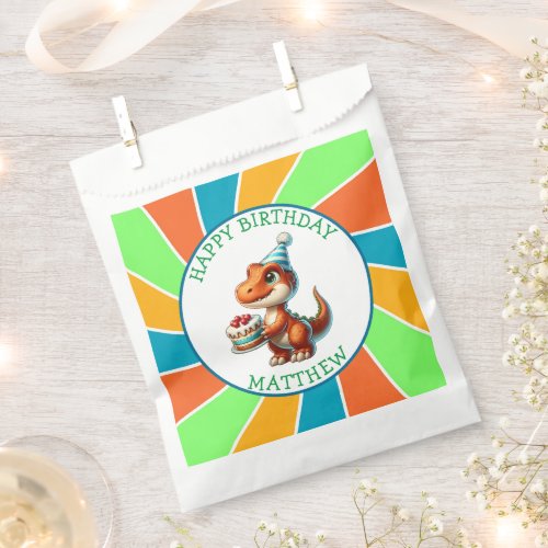 Dinosaur themed Kids Birthday Party Personalized Favor Bag