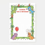 Dinosaur Themed Personalized Mitzvah Post-it Notes