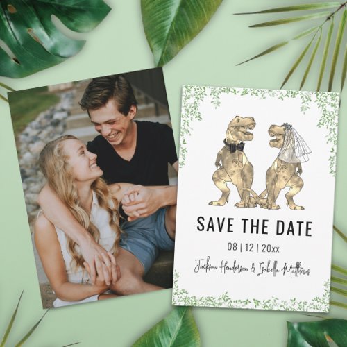 Dinosaur Themed Wedding Photo Save The Date