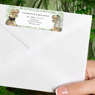 Dinosaur Themed Wedding Return Address Label