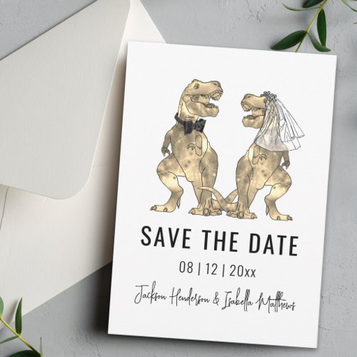 Dinosaur Themed Wedding Save The Date