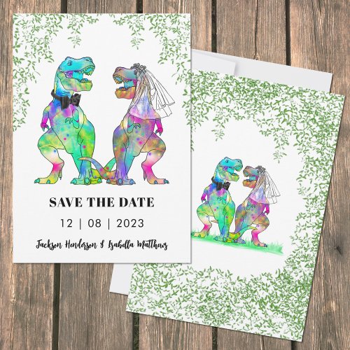 Dinosaur Themed Wedding Save The Date