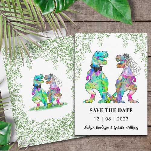 Dinosaur Themed Wedding Save The Date