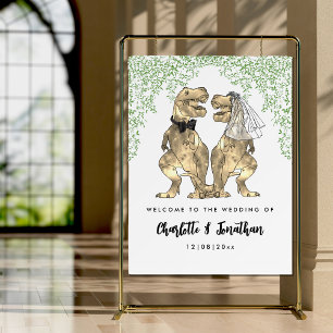 Dinosaur Themed Wedding Welcome Foam Board