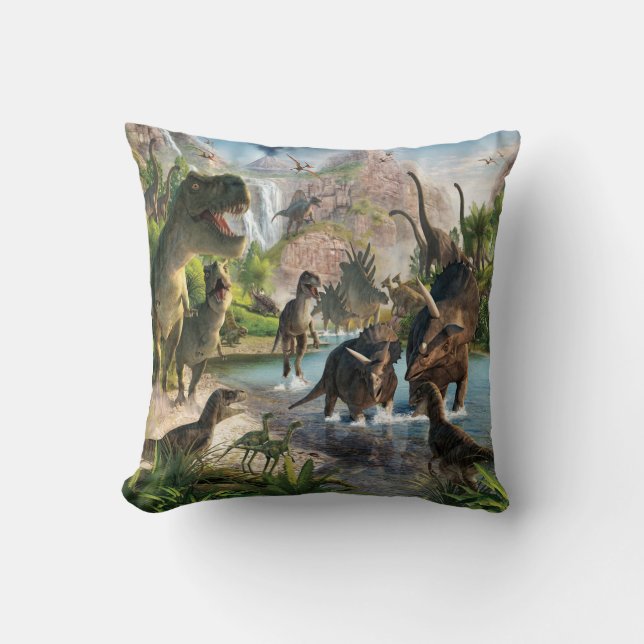Dinosaur Throw Pillow (Front)