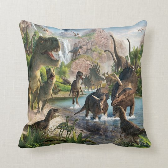 dinosaur throw pillow