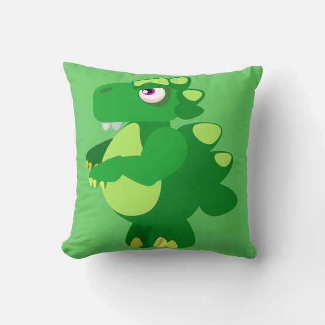 Dinosaur Throw Pillow (Front)