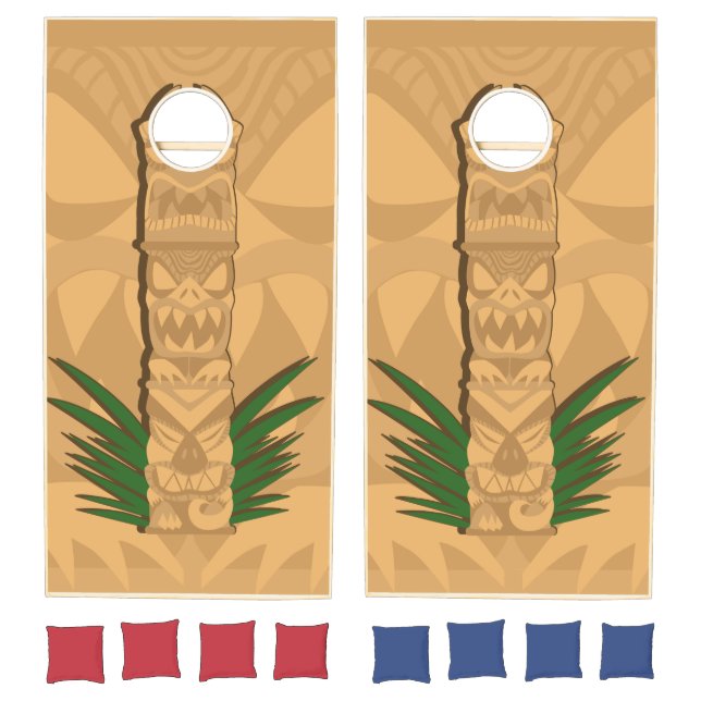 Dinosaur Tiki Totem Cornhole Set (Set)