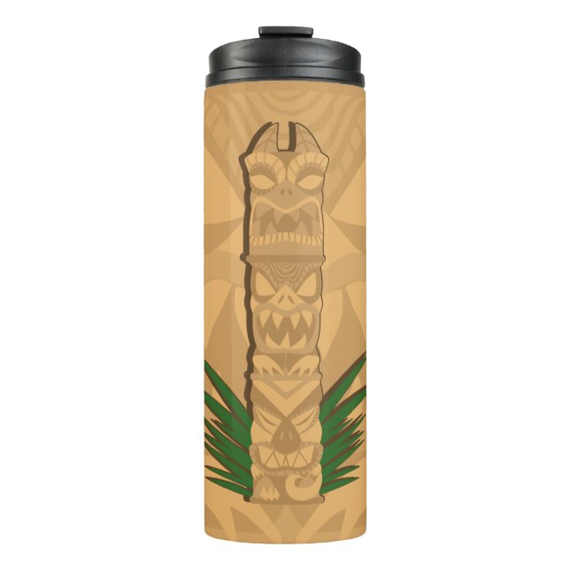 Dinosaur Tiki Totem Thermal Tumbler (Front)