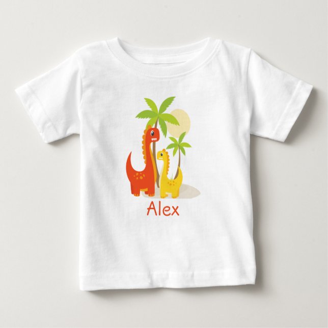 Dinosaur Toddler Birthday Personalized T-Shirt  (Front)
