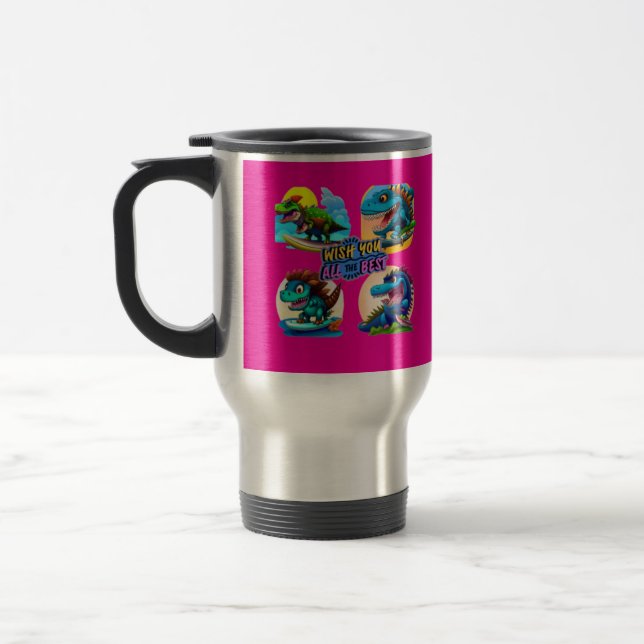 dinosaur  travel mug (Left)