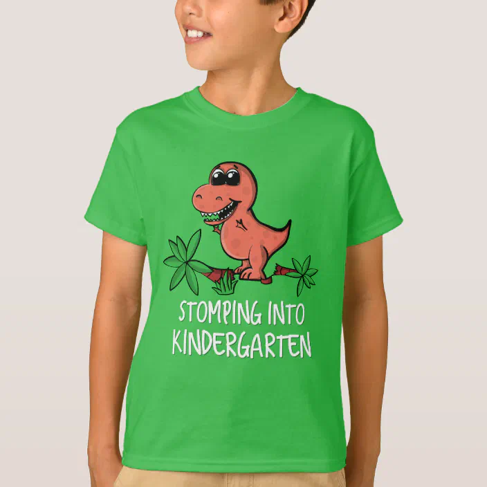 Roaring Into Kindergarten Toddler T-Shirt Dinosaur T-rex Back to School Gift First Day Of School Dinosaur Kid Shirt Gift for Kids