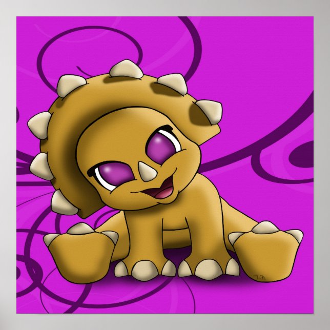 Dinosaur Triceratops Poster (Front)